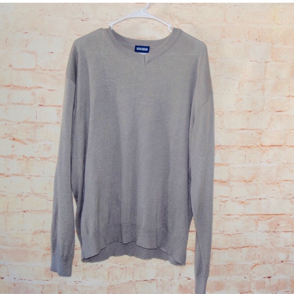 Blue Ocean V Neck Oversized Sweater